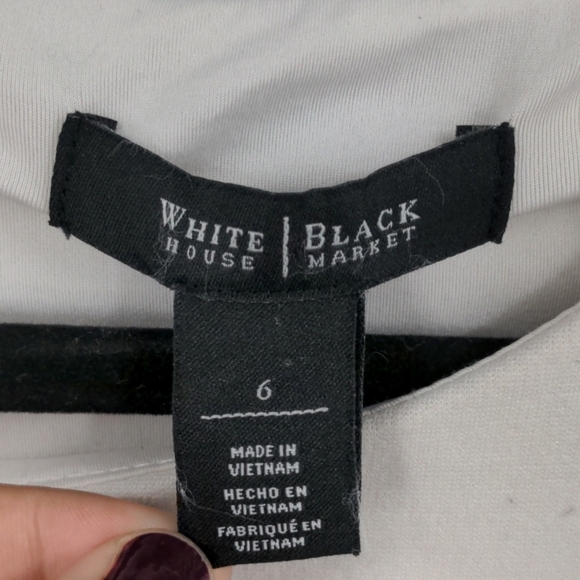 *Sold*WHITE HOUSE BLACK MARKET Striped Sheath Dress - Picture 4 of 6